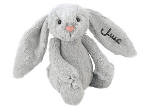 عروسک خرگوش نرم خاکستری