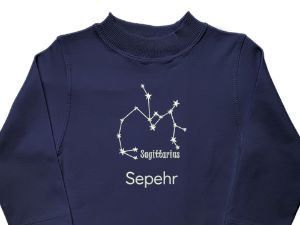 بلوز آستین بلند سورمه ای صورت فلکی آذر ماه