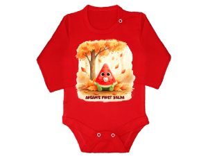 بادی آستین بلند قرمز طرح  هندونه اولین یلدا 