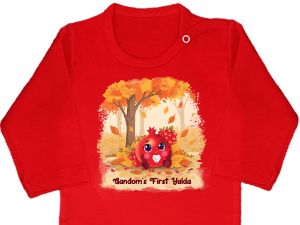 بادی آستین بلند قرمز طرح انار اولین یلدا 