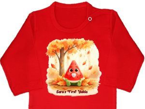 بادی آستین بلند قرمز طرح  هندونه اولین یلدا 